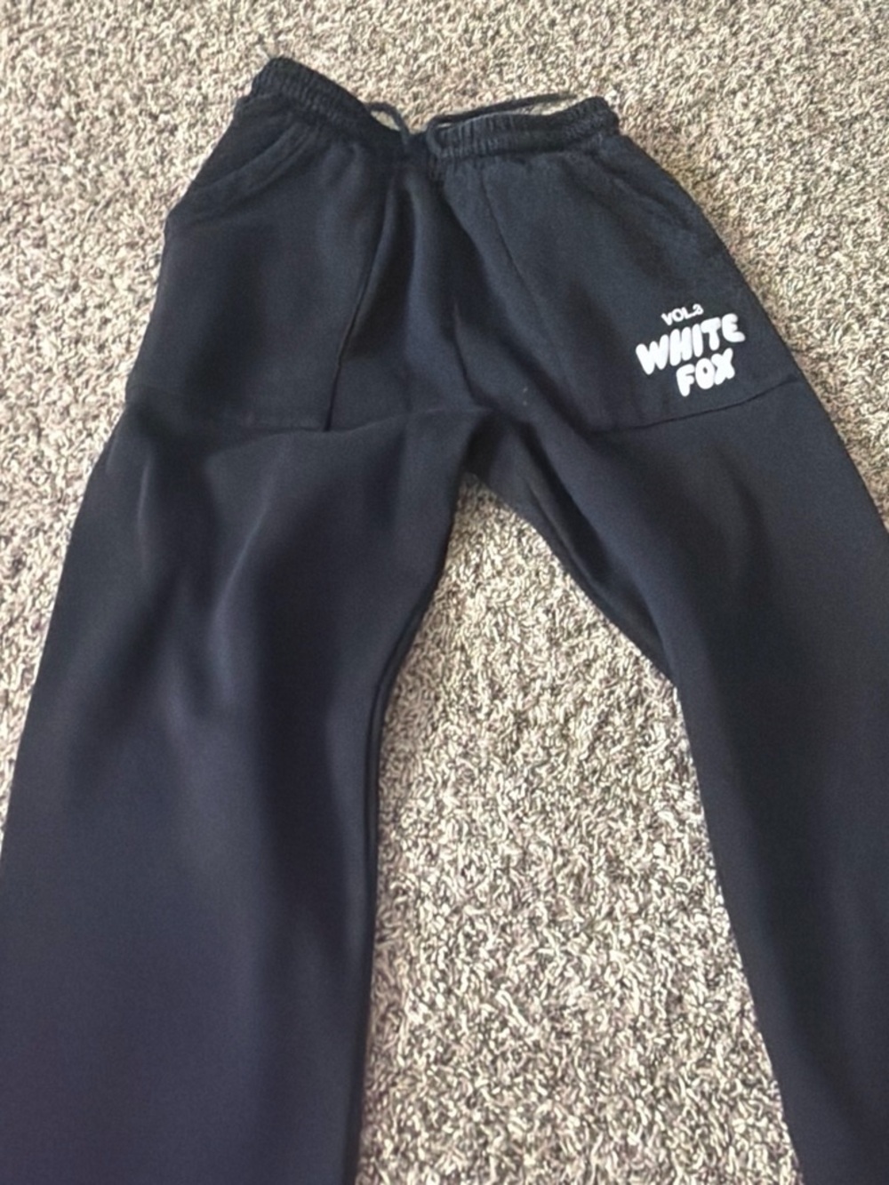 Black white fox sweat Pants
